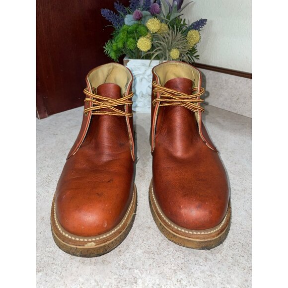 Rare Vintage Frye Womens Leather Boots 8D 1980s Made In USA Brown Ankle Chukka L - Picture 2 of 8